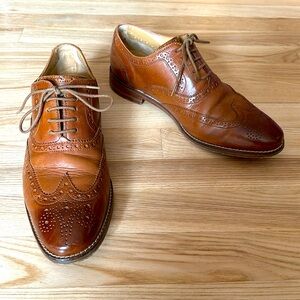 Men’s tan brogue shoes size 8